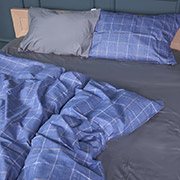 Постільна білизна 22-1434 Graphite Check сатин MirSon