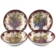 Набір супових тарілок 21 см 4 предмета Секрети виноробів Certified International 23739-set