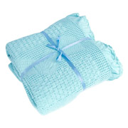 Простирадло-покривало вафельне Піке Морська-хвиля Love You