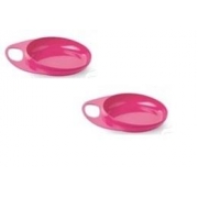 Тарілка для годування Nuvita Easy Eating дрібна 2шт. рожевий NV8451Pink