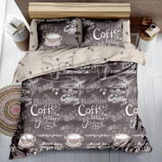 Комплект постільної білизни Selena сатин Кавове ранок 300436