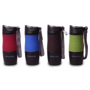 Термокружка Kamille 480мл з TPR-вставкою і ремінцем 2067