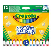 Набор фломастеров широкая линия смываемые 12 шт Crayola 58-8340