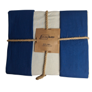 Комплект постільної білизни SoundSleep Stonewash Doble Dark Blue Milk синьо-молочний - Фото №8