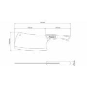 Ніж для барбекю 178 мм Churrasco Black Tramontina 22845/107 - Фото №3