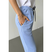 Штани жіночі спортивні з кокеткою 24054 German Volf блакитний - Фото №3