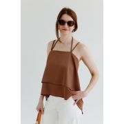 Топ Fashion Art Knit коричневий - Фото №5