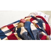 Чохол на диван біфлекс Homytex Клітинка червоно-синя - Фото №4