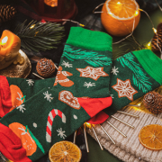 Шкарпетки новорічні з принтом - Фото №4