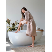 Халат жіночий вафельний довгий 122 Cosy бежевий - Фото №3