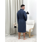 Халат вафельний унісекс Сапфір Big Size 920/1 Cosy синій - Фото №3