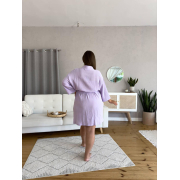 Жіночий халат-кімоно для вагітних V-M12 муслін Cosy лавандовий - Фото №4