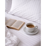 Комплект постільної білизни Stripe SoundSleep сатин-страйп бавовна 100% білий - Фото №11