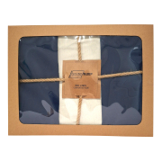 Комплект постільної білизни SoundSleep Stonewash Doble Dark Blue Milk синьо-молочний - Фото №7