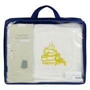 Спідниця махрова для сауни Home line біла - Фото №3