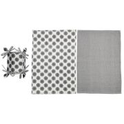 Набор кухонных полотенец Snow Grey Soho с хлебницей - Фото №3