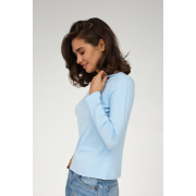 Лонгслів жіночий базовий 23130 German Volf блакитний - Фото №3