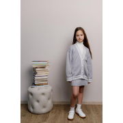 Кардиган для дівчинки Art Knit сірий зі смужками - Фото №3