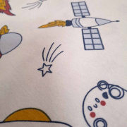 Комплект постільної білизни дитячий зимовий Space SoundSleep фланель білий - Фото №7