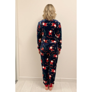 Жіноча тепла піжама Santa VEL061 джемпер і штани Cosy синя - Фото №7