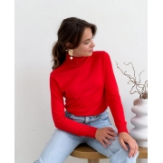 Гольф-джемпер морковно-красный Art Knit - Фото №4