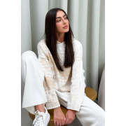 Худі жіноче в'язане Vibe Cotton Art Knit молочний - Фото №3