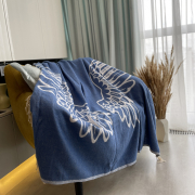 Плед хлопковый SoundSleep Wings синий - Фото №3