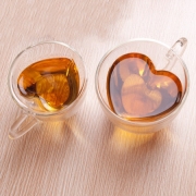 Кружка скляна з подвійними стінками Olens Серце 150 мл 16959-1N - Фото №4