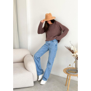 Джемпер в'язаний Cotton Art Knit шоколад - Фото №4