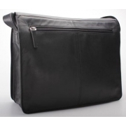 Шкіряна сумка-месенджер Visconti 753 Tess L black - Фото №3