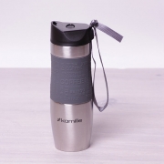 Термокружка Kamille 480мл з TPR-вставкою і ремінцем 2051 - Фото №5