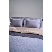 Покривало з наволочками бавовняне Bardoc SoundSleep двостороннє графіт+сірий - Фото №7