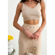 Топ в'язаний жіночий Kayla Art Knit бежевий - Фото №6