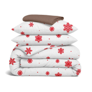 Постільна білизна Snowflakes Berry CS5 фланель Cosas простирадло на гумці - Фото №3