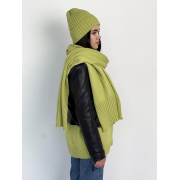 Шарф в'язаний теплий Wool Art Knit яблучний - Фото №4