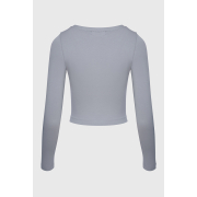 Жіночий лонгслів укорочений German Volf сірий - Фото №6