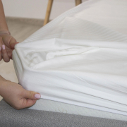 Простирадло на гумці Optical White страйп-сатин ТЕП - Фото №3