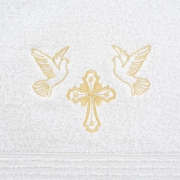 Крижма махрова Papaella 8-01594 біла - Фото №7