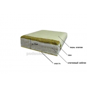 Матрац в ліжечко Lintex зима-літо бавовна кремовий - Фото №4