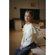 Блуза РБ199 креп-супрем Бембі 200-молочний - Фото №4