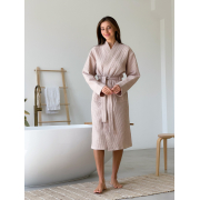 Халат жіночий вафельний довгий 122 Cosy бежевий - Фото №6