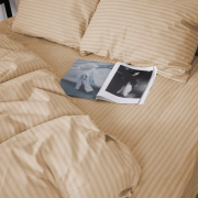 Простынь 17-0602 Stripe Creamy бязь MirSon - Фото №4