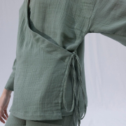 Сорочка-кімоно з мусліну Serli kruvaze kimono kisa cagla Penelope зелений - Фото №6