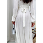 В'язане плаття міді Nataly Art Knit молочний - Фото №6