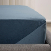 Простирадло велюрове на гумці Velour ТЕП синє - Фото №5