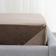 Простирадло велюрове на гумці Velour ТЕП шоколадне - Фото №4