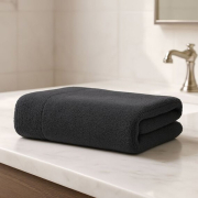 Рушник махровий Ideia 600 темно-сіре - Фото №9