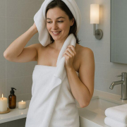 Рушник махровий готельний Ideia 550 білий - Фото №7