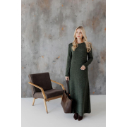 Сукня в'язана Ніколь максі Art Knit темно-зелена - Фото №3