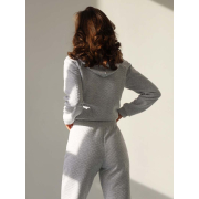 Костюм жіночий капітоній German Volf сірий меланж - Фото №13